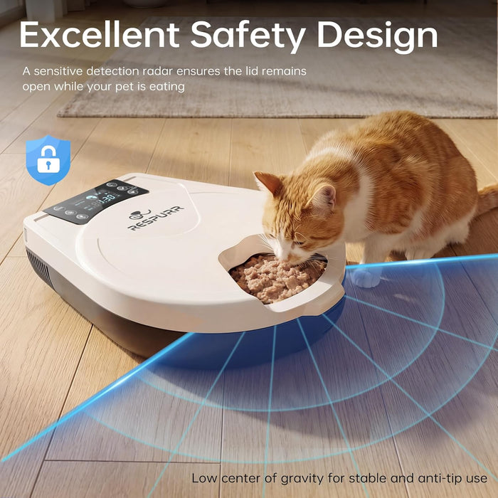 Automatic Wet Food Cat Feeder with Refrigerated