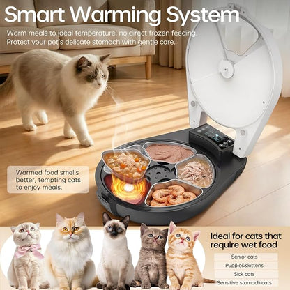 Automatic Wet Food Cat Feeder with Refrigerated