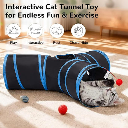 Cat Tunnel Toy for Indoor Play