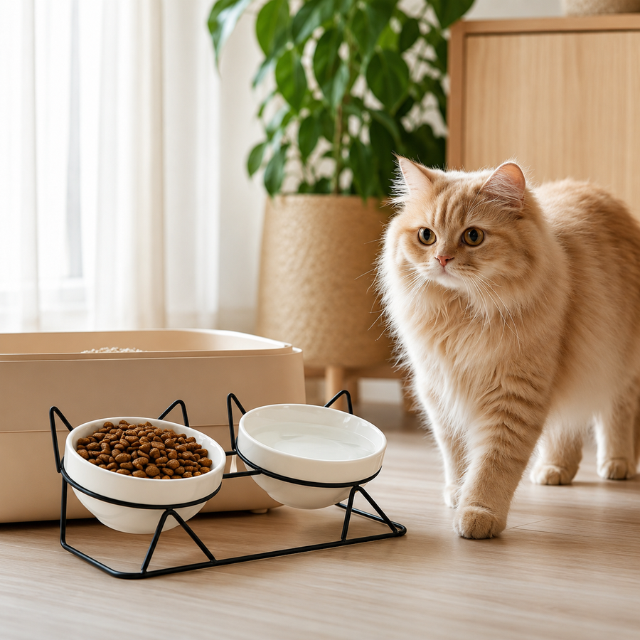 Comfortable Feeding for Happy Indoor Cats