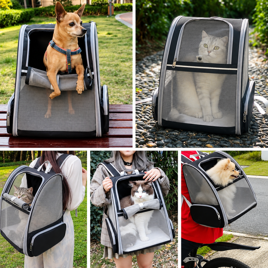 Comfortable Backpack Travel for Cats and Small Dogs